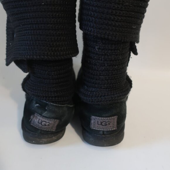 Womens Ugg Black S/N 5819 Knit Cardy Booties 8 - Picture 5 of 8